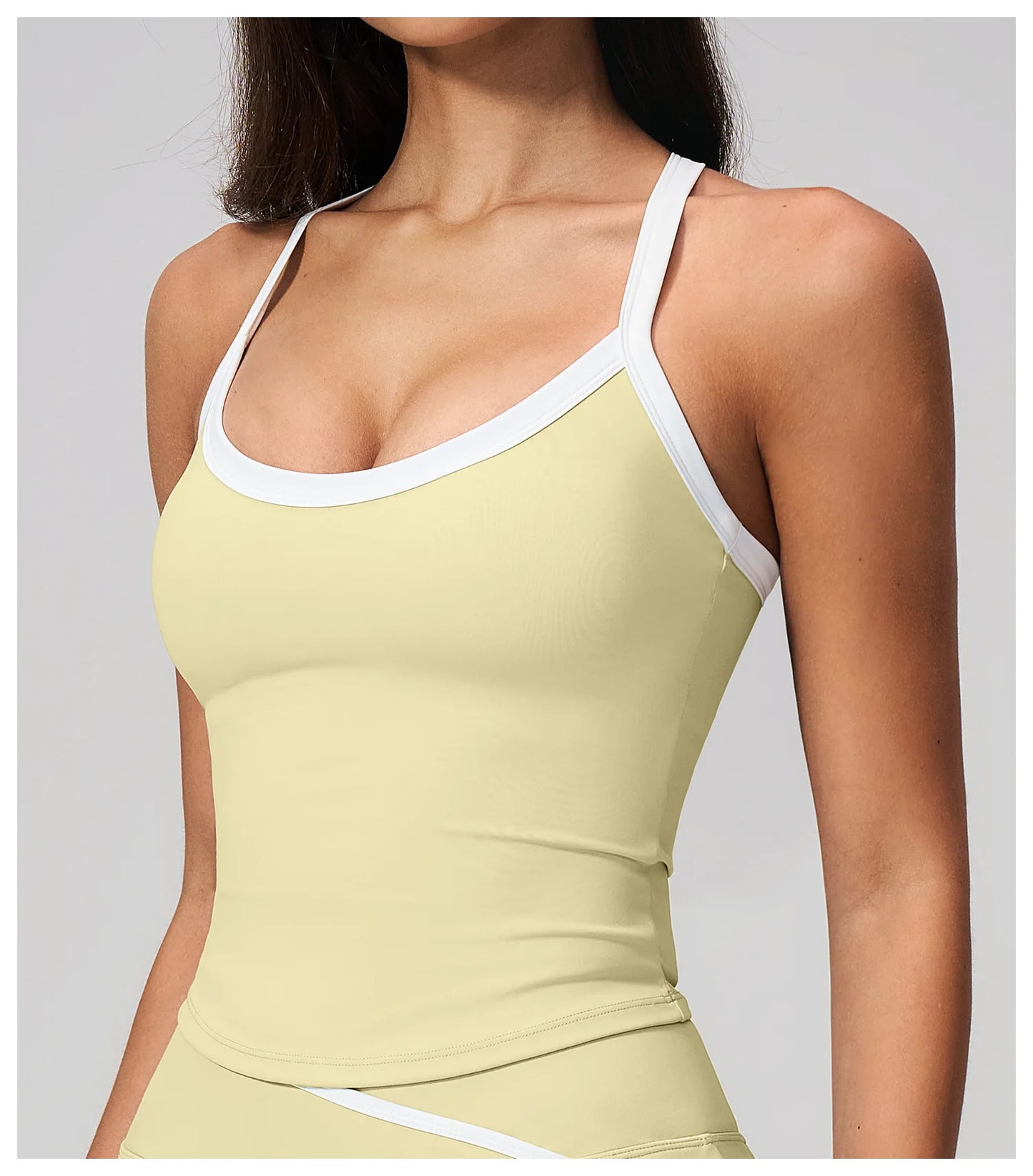 Summer Sports Bra Fitness Vest with Chest Pad Summer Shockproof Bra Nude Feeling Suit Pilates Training Yoga Top Yoga Clothing