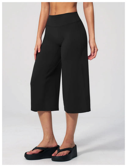 Summer Cropped Pants Yoga Pants Women Gym Workout Running High Waisted Quick Drying Loose Sports Pants Fitness Pants Yoga Pants
