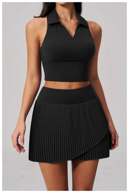 Yoga Pleated Skirt Sports Skirt for Women Quick-drying Badminton Tennis Trousers Skirt Fitness Half-body Pleated Skirt Shorts