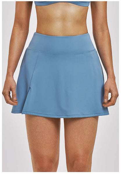 Outdoor Sports Yoga Skirt Women Badminton Tennis Skirt High Waist Breathable Sweat Skirt Active Athletic Yoga Fitness Skirt