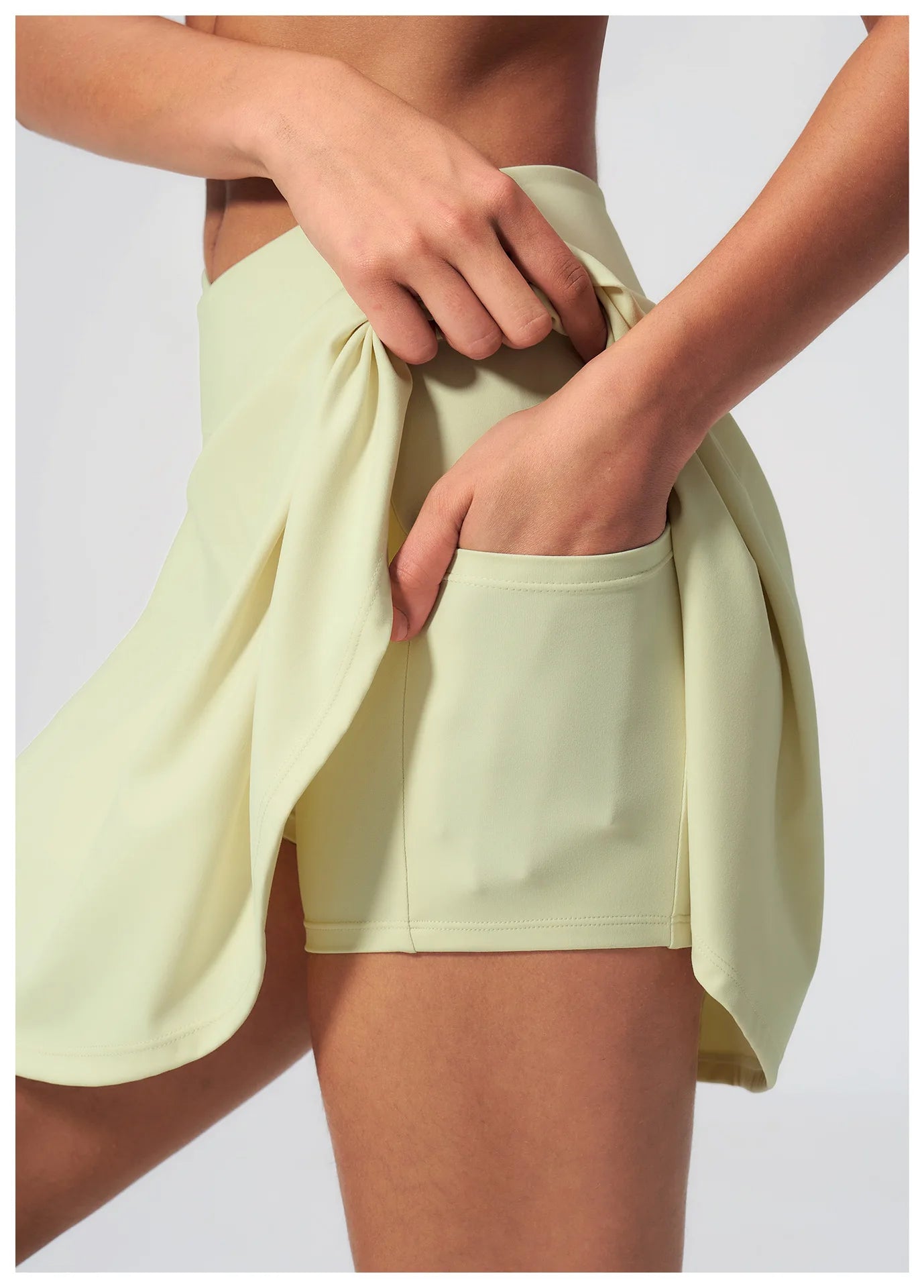 Yoga Short Skirt Women's Sports Short Skirt Quick Drying Running Fitness Badminton Skirt Half Body Anti Light Tennis Skirt Women