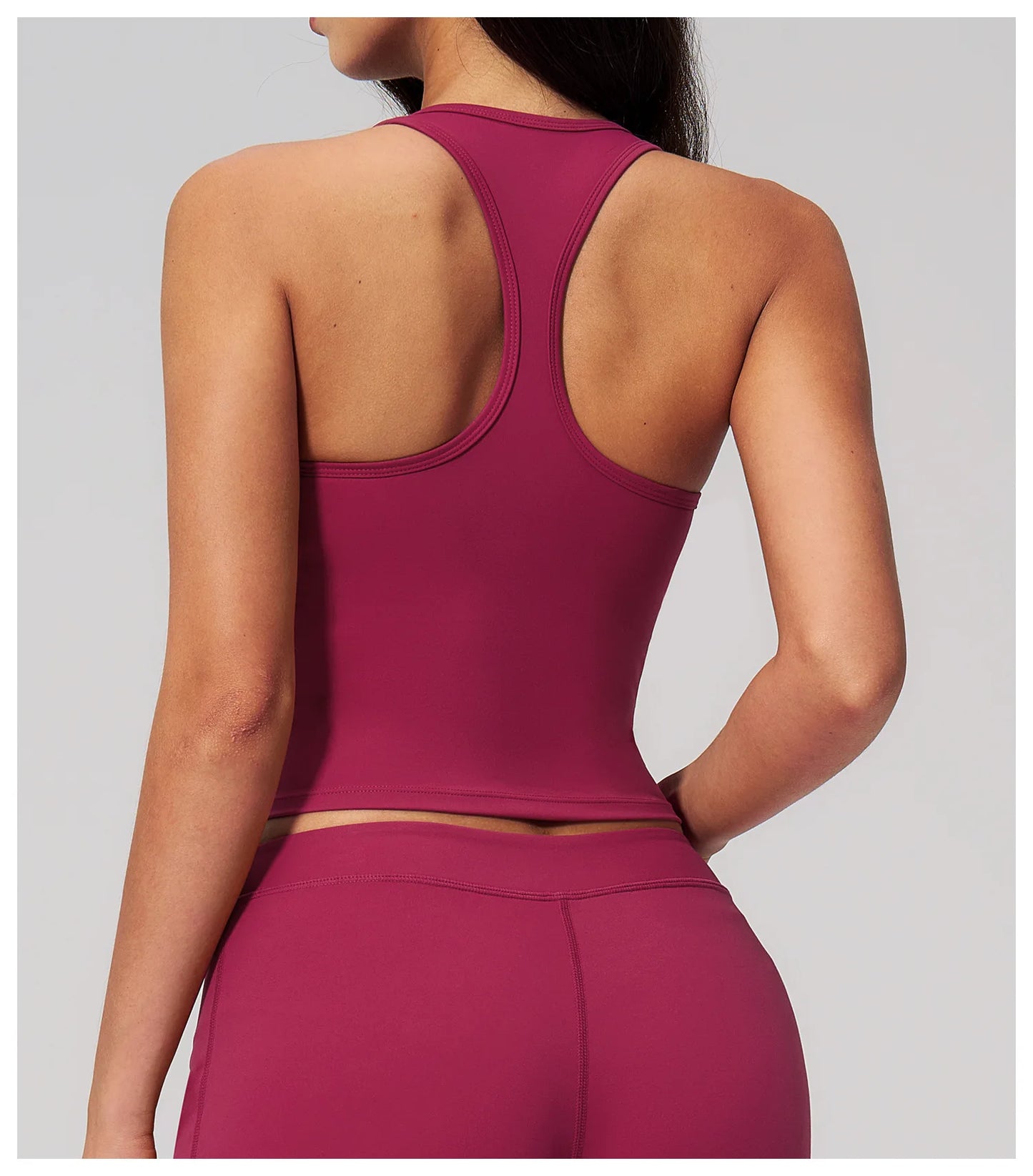 Yoga Vest Women Running Top Tank Top Short Sleeve I-shape Backless Gym Bra Running Workout Top Solid Color Nylon Fitness Top