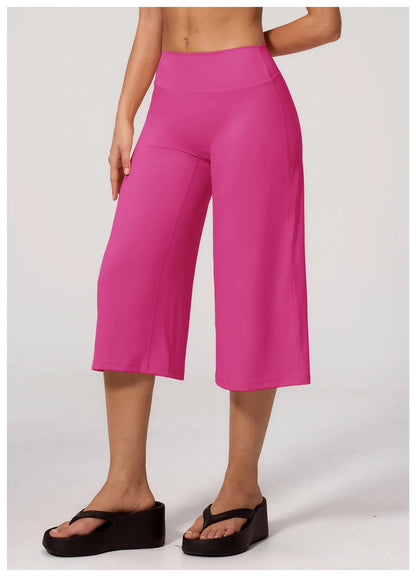 Summer Cropped Pants Yoga Pants Women Gym Workout Running High Waisted Quick Drying Loose Sports Pants Fitness Pants Yoga Pants