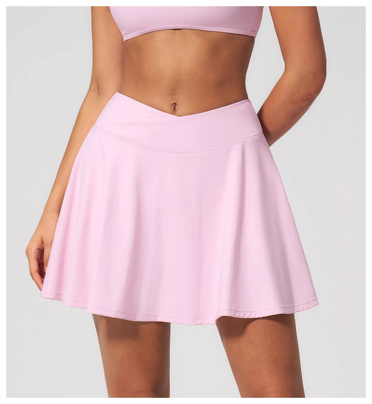 Yoga Short Skirt Women's Sports Short Skirt Quick Drying Running Fitness Badminton Skirt Half Body Anti Light Tennis Skirt Women