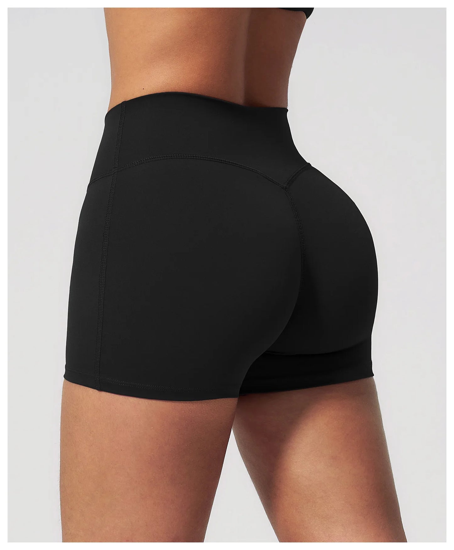 JUREN Yoga Shorts Women Fitness Shorts Running Cycling Shorts Breathable Sports Leggings High Waist Summer Workout Gym Shorts