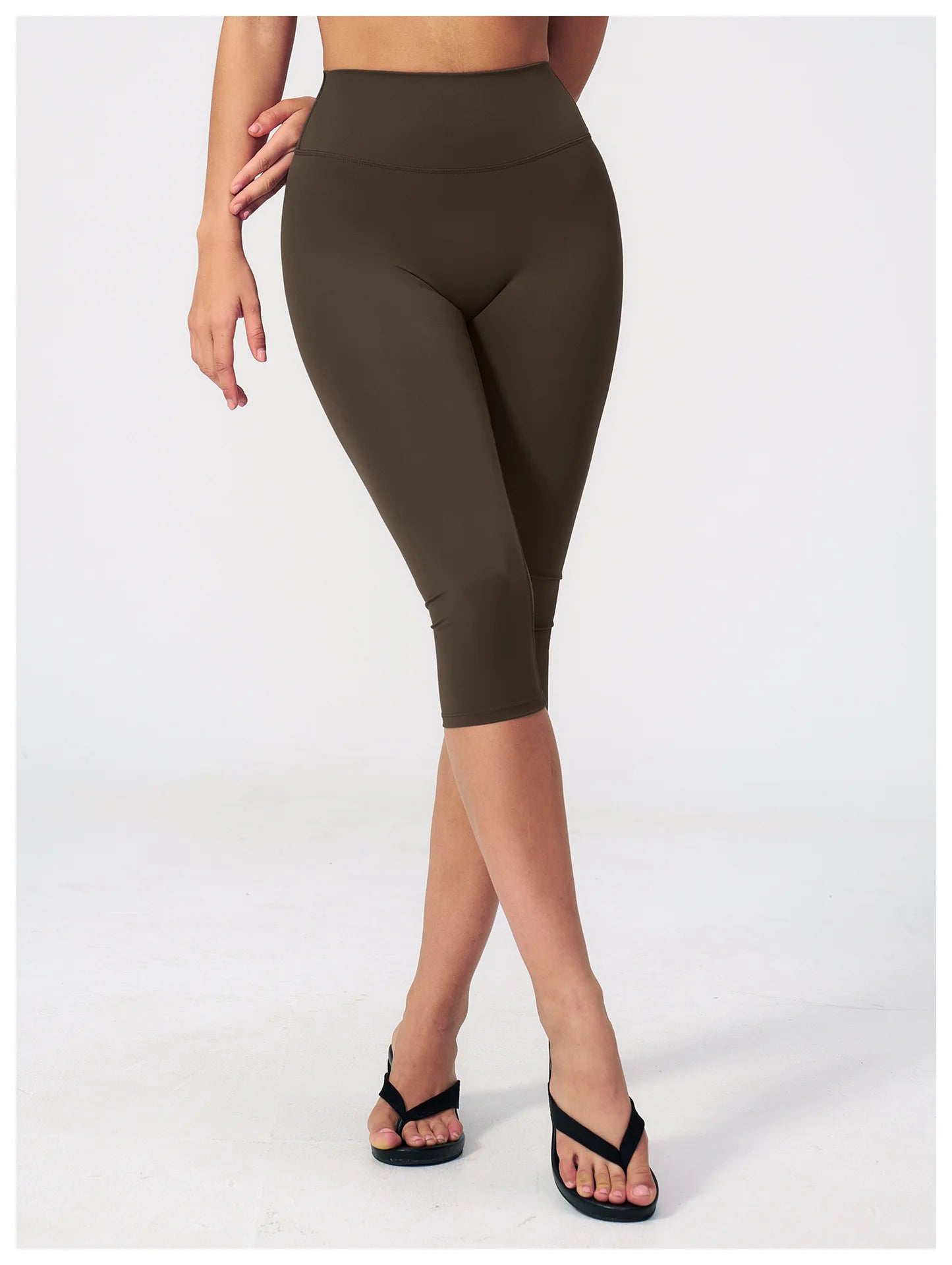 Women's High Waist Yoga Capri Pants Butt Lift Leggings Squat Proof Tummy Control Workout Sports Breathable Running Summer Tights