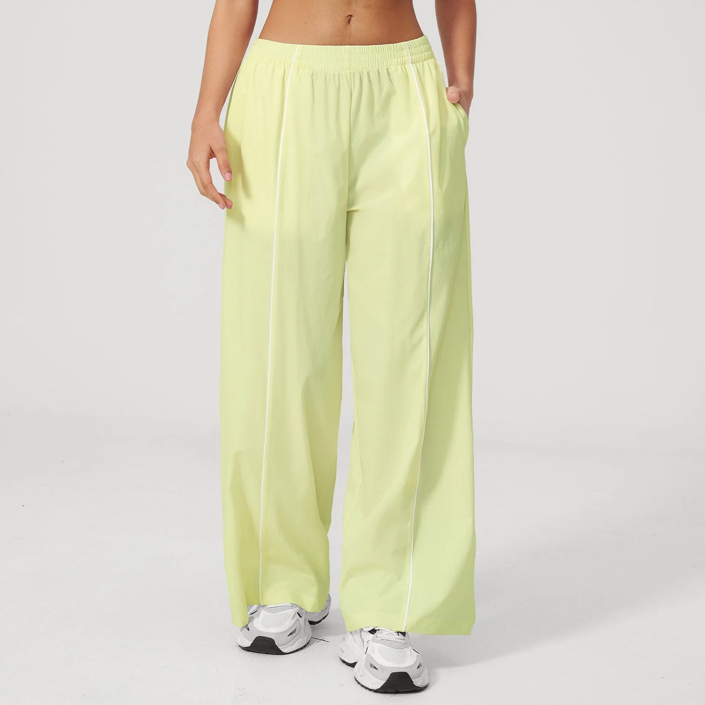 Yoga Pants Women's Sun Protection Pants Contrasting Lines Sports Pants Breathable Uv Resistant Breathable Loose Sports Pants