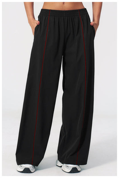 Yoga Pants Women's Sun Protection Pants Contrasting Lines Sports Pants Breathable Uv Resistant Breathable Loose Sports Pants