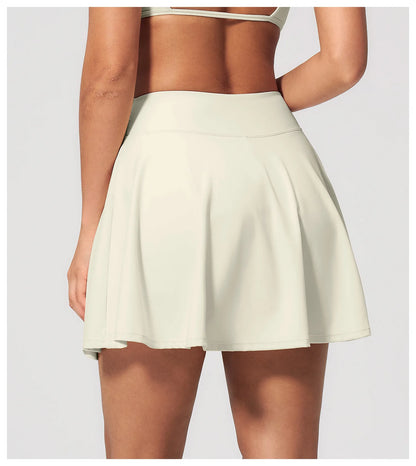 Yoga Short Skirt Women's Sports Short Skirt Quick Drying Running Fitness Badminton Skirt Half Body Anti Light Tennis Skirt Women