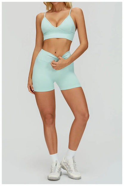 Seamless Yoga Shorts Women High Waist Workout Shorts Fitness Shorts Yoga Lift Butt Fitness Ladies Yoga Gym Running Short Pants