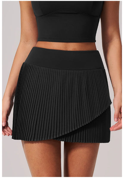 Yoga Pleated Skirt Sports Skirt for Women Quick-drying Badminton Tennis Trousers Skirt Fitness Half-body Pleated Skirt Shorts