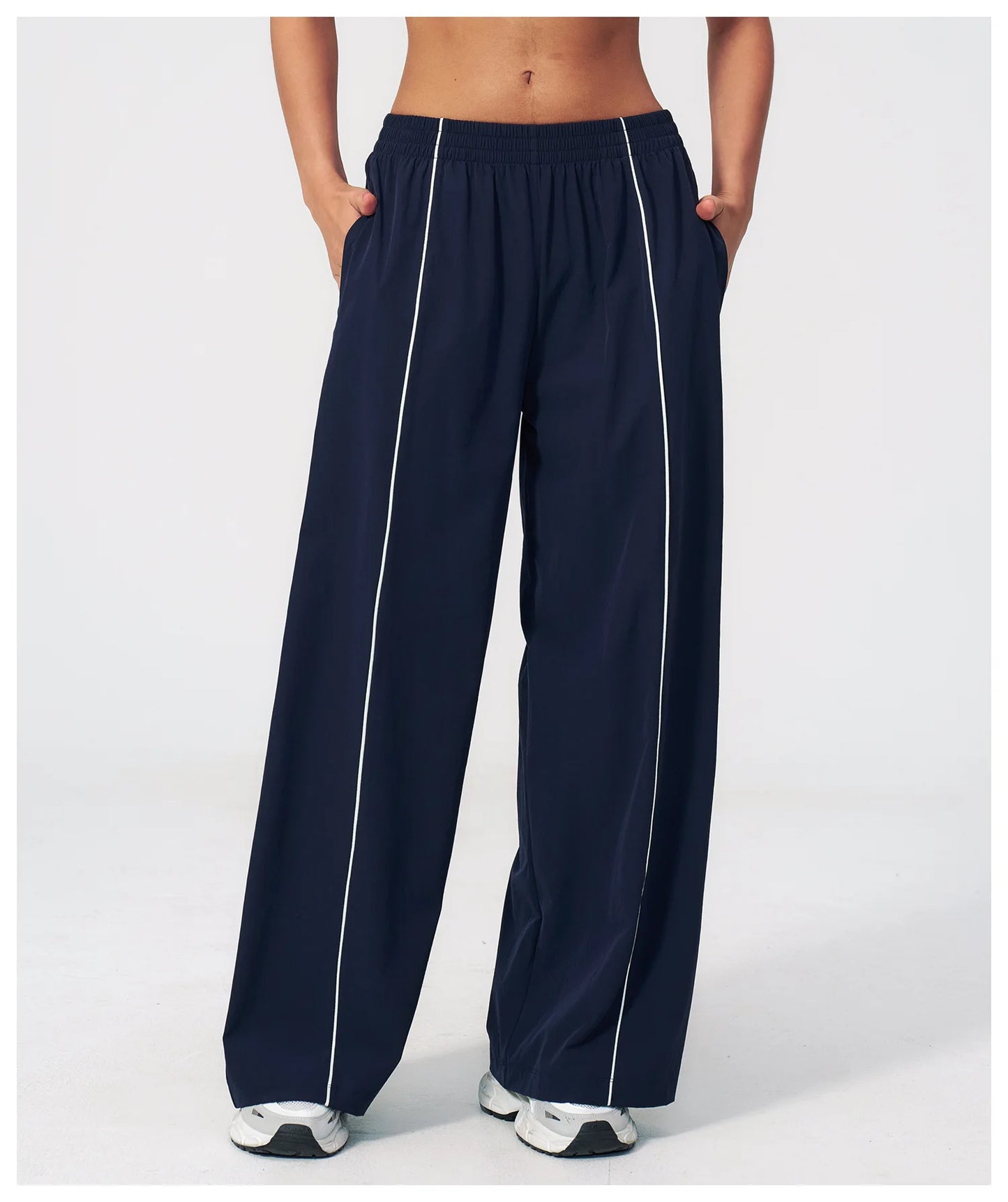 Yoga Pants Women's Sun Protection Pants Contrasting Lines Sports Pants Breathable Uv Resistant Breathable Loose Sports Pants