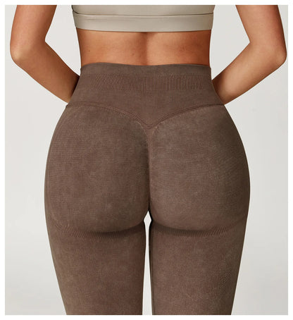 Yoga Pants Seamless Fitness Legging Women Sports Yoga Pant High Waist Ribbed Gym Clothes Fitness Workout Wear Scrunch Bum Tights