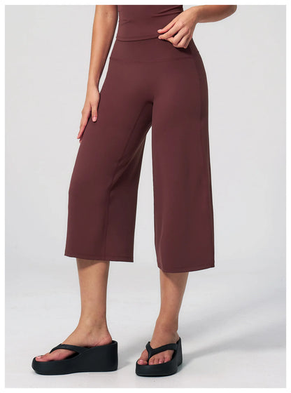 Summer Cropped Pants Yoga Pants Women Gym Workout Running High Waisted Quick Drying Loose Sports Pants Fitness Pants Yoga Pants
