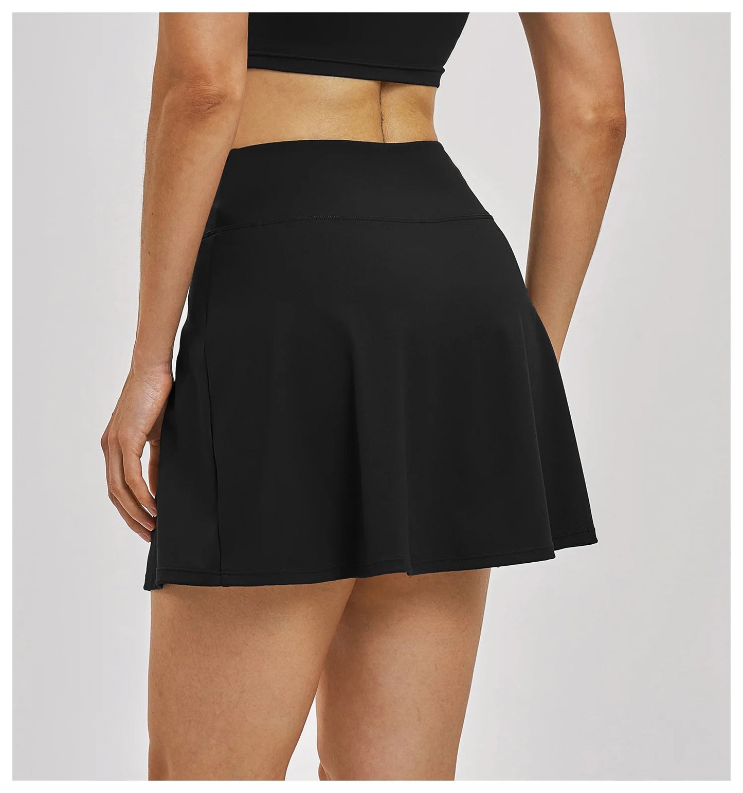 Outdoor Sports Yoga Skirt Women Badminton Tennis Skirt High Waist Breathable Sweat Skirt Active Athletic Yoga Fitness Skirt
