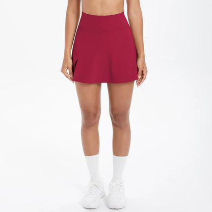 JUREN Sports Yoga Skirts Short Women Golf Tennis Skirts Gym Tennis Skirts Shorts Golf Wear for Women Yoga Running Workout Skirt