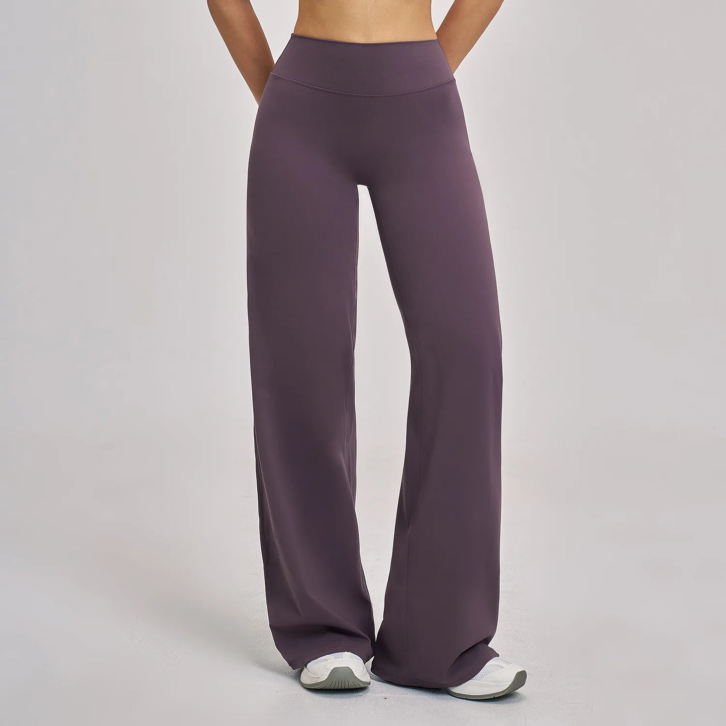 High Waist Wide Leg Yoga Pants Women Butt Lift Workout Trousers Flare Leggings Tummy Control Gym Fitness Straight Leg Bottoms