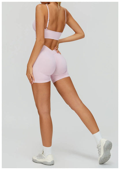 Seamless Yoga Shorts Women High Waist Workout Shorts Fitness Shorts Yoga Lift Butt Fitness Ladies Yoga Gym Running Short Pants
