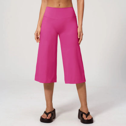 Summer Cropped Pants Yoga Pants Women Gym Workout Running High Waisted Quick Drying Loose Sports Pants Fitness Pants Yoga Pants