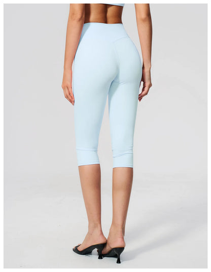 Women's High Waist Yoga Capri Pants Butt Lift Leggings Squat Proof Tummy Control Workout Sports Breathable Running Summer Tights