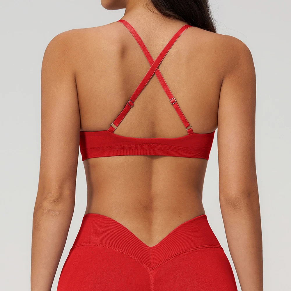Juren Summer Bra Back Cross Sports Bra Fitness Top Women's High-quality Yoga Clothes Women Fitness Running Bra Fitness Yoga Bra