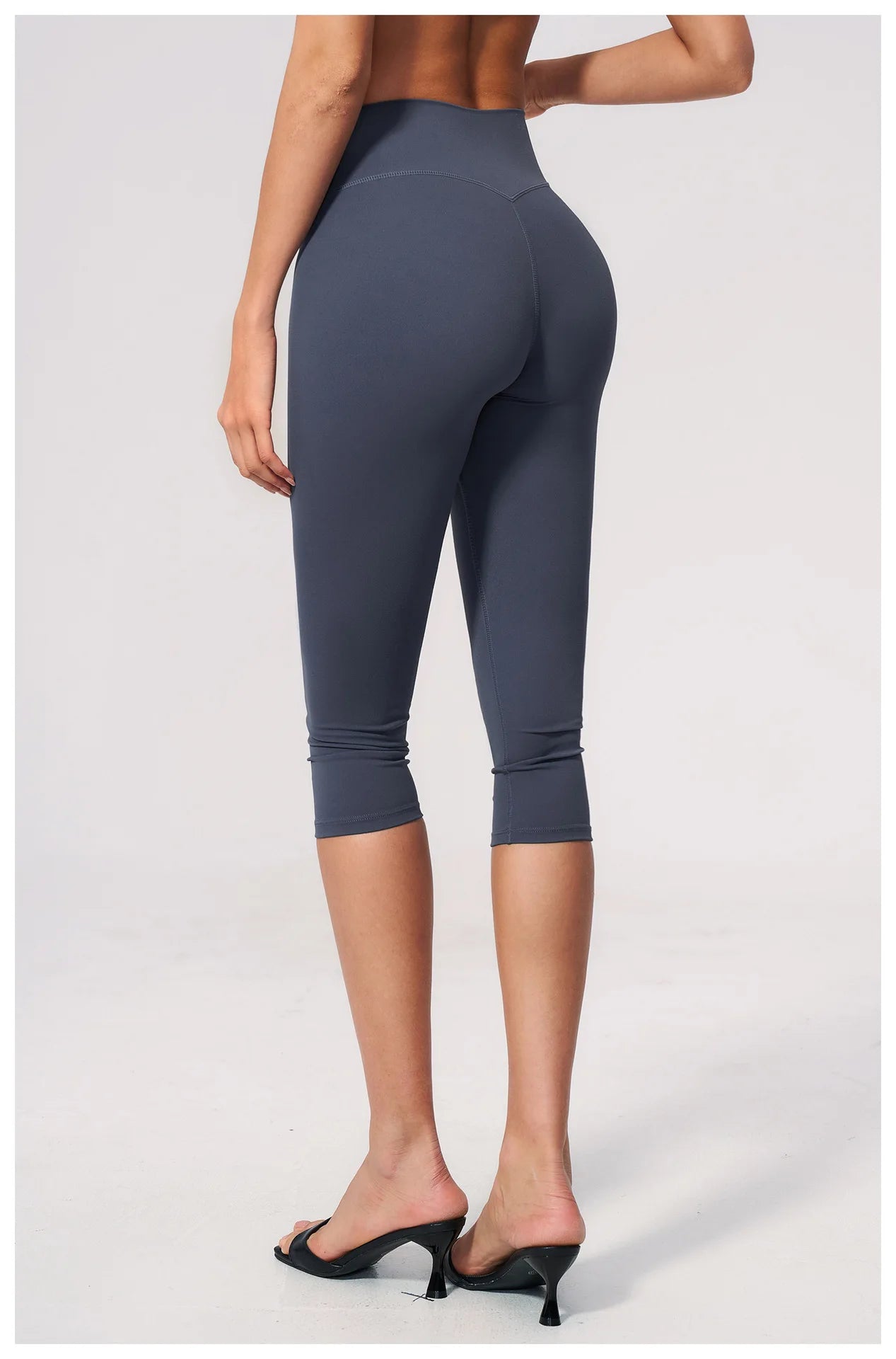 Women's High Waist Yoga Capri Pants Butt Lift Leggings Squat Proof Tummy Control Workout Sports Breathable Running Summer Tights