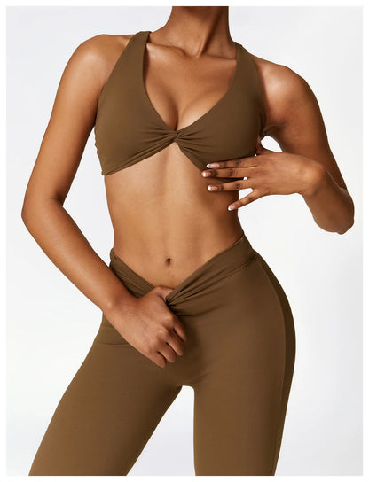 V-shaped Hip Yoga Pants Flare Leggings Women High Waist Wide Leg Pants Women Gym Fitness Sports Flared Pant Dance Trousers