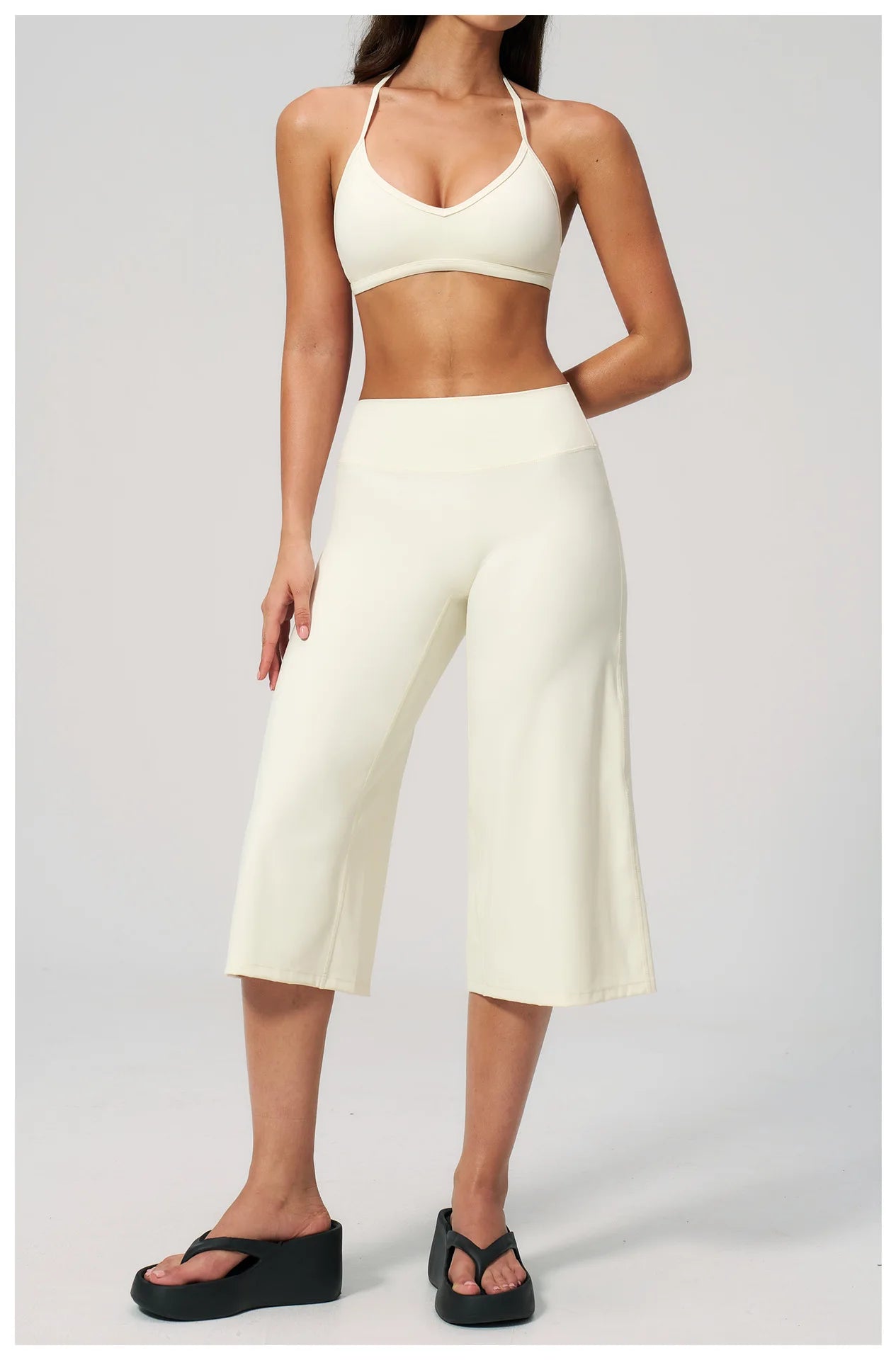 Summer Cropped Pants Yoga Pants Women Gym Workout Running High Waisted Quick Drying Loose Sports Pants Fitness Pants Yoga Pants
