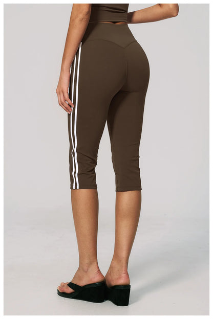 Yoga Capri Pants Women Fitness Leggings Running Cycling Pants Breathable Sports Leggings High Waist Summer Workout Gym Clothing