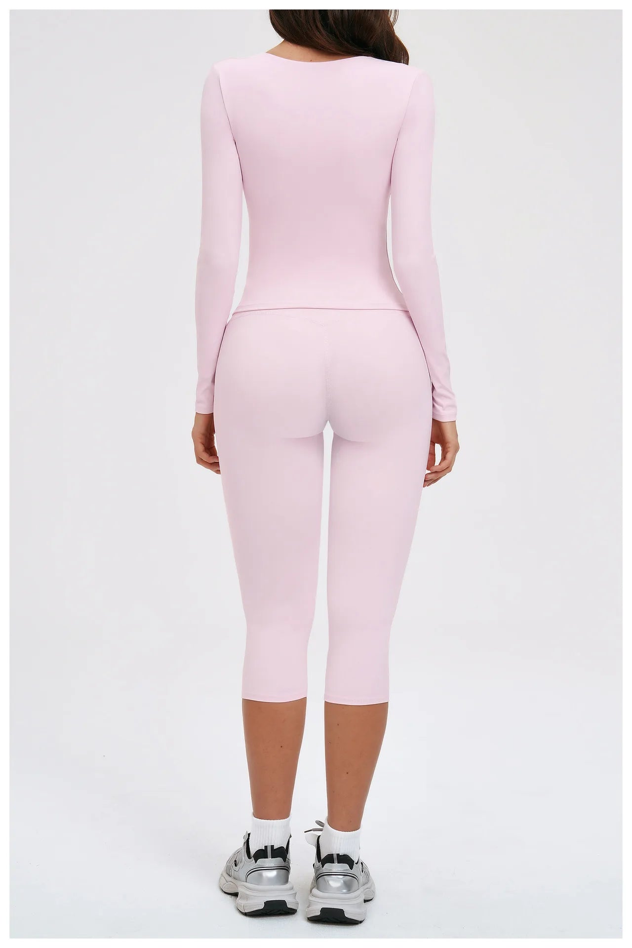 Yoga Pants Women Cropped Pants Sports Pants Fitness Leggings Tights Breathable Quick-drying High Waist Running Workout Pants