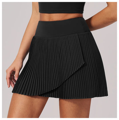 Yoga Pleated Skirt Sports Skirt for Women Quick-drying Badminton Tennis Trousers Skirt Fitness Half-body Pleated Skirt Shorts