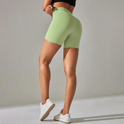 Seamless Yoga Shorts Women Fitness Shorts Running Cycling Shorts Breathable Sports Leggings High Waist Summer Workout Gym Shorts