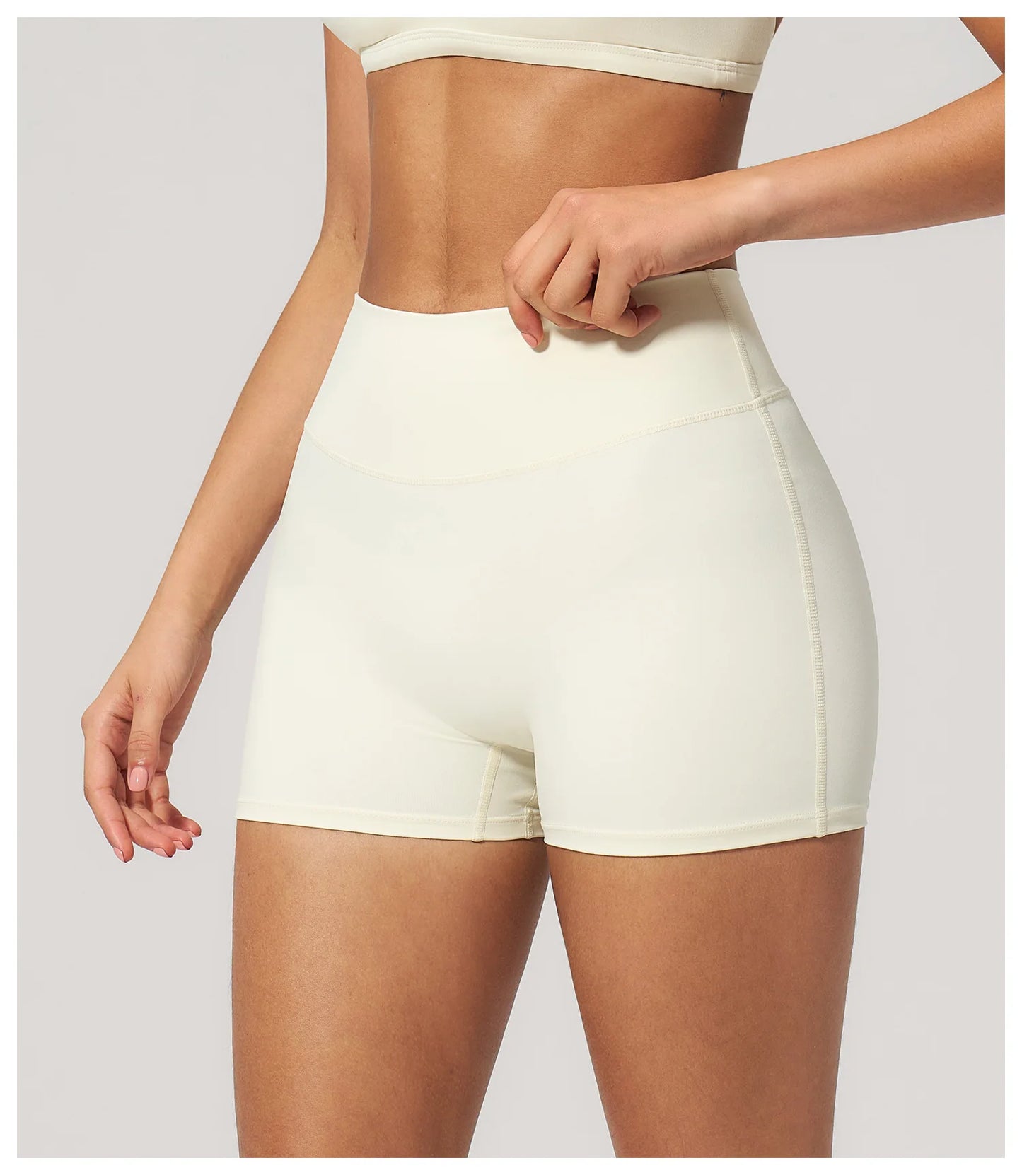 JUREN Yoga Shorts Women Fitness Shorts Running Cycling Shorts Breathable Sports Leggings High Waist Summer Workout Gym Shorts