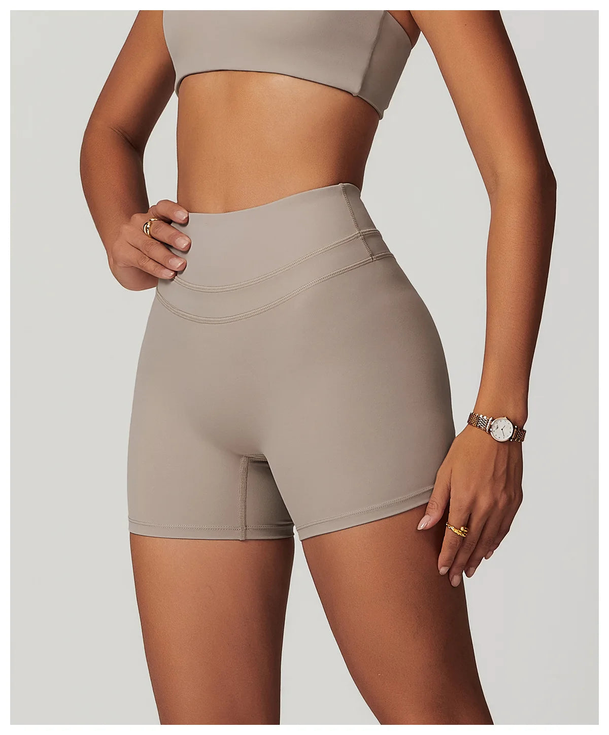 JUREN High Waist Sports Short Women Yoga Shorts Breathable Fitness Tight Women Yoga Legging Shorts Cycling Athletic Gym Shorts