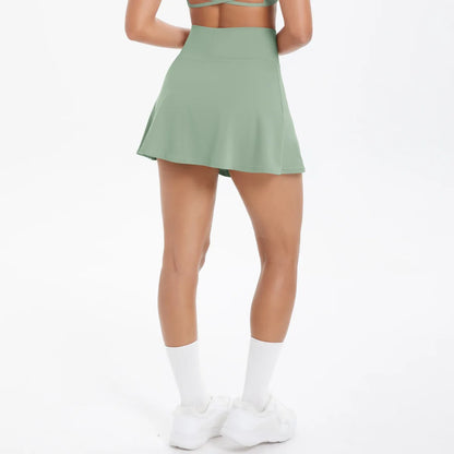 JUREN Sports Yoga Skirts Short Women Golf Tennis Skirts Gym Tennis Skirts Shorts Golf Wear for Women Yoga Running Workout Skirt