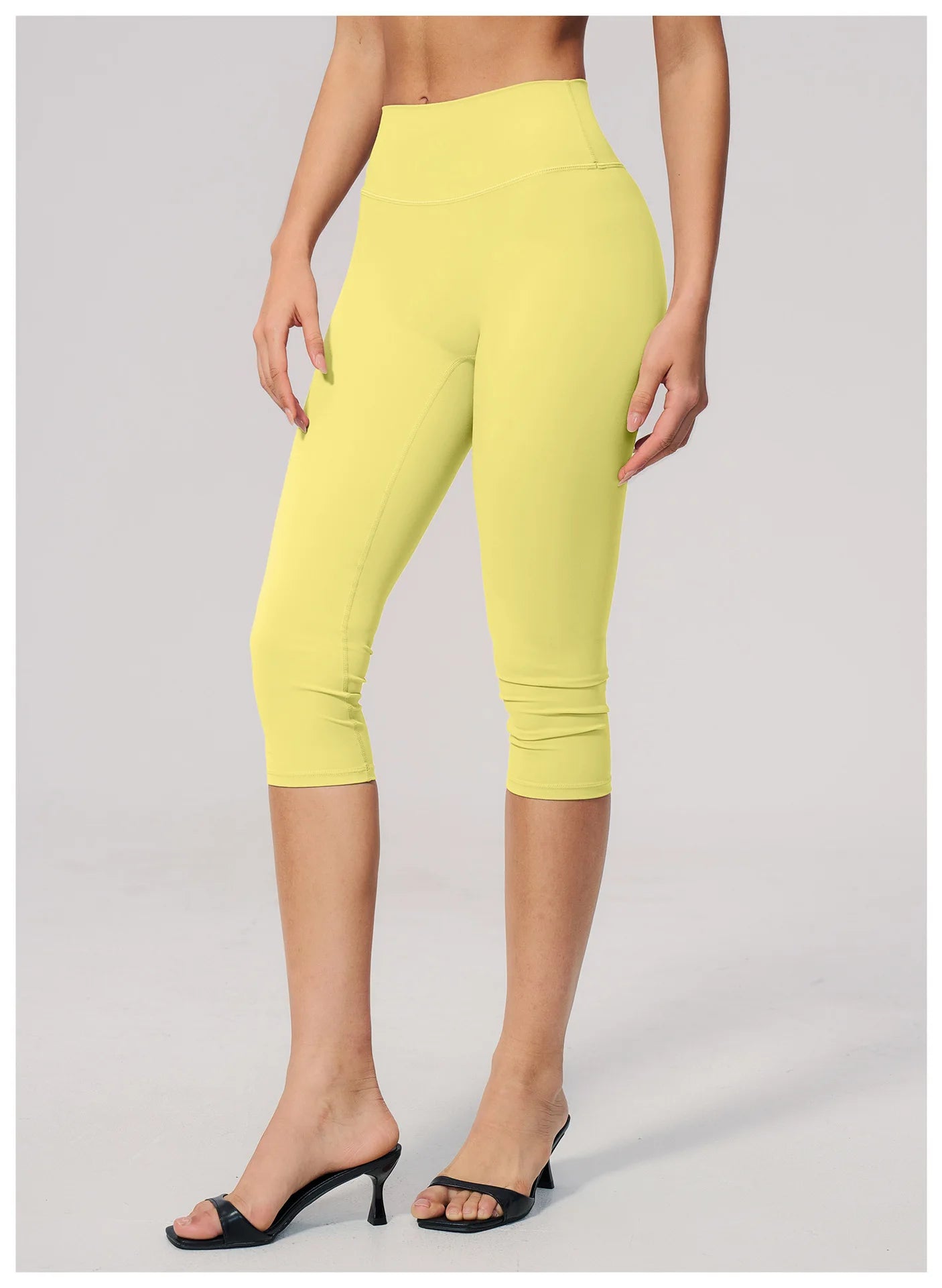 Women's High Waist Yoga Capri Pants Butt Lift Leggings Squat Proof Tummy Control Workout Sports Breathable Running Summer Tights