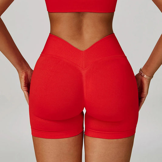 Seamless Yoga Shorts Women High Waist Workout Shorts Fitness Shorts Yoga Lift Butt Fitness Ladies Yoga Gym Running Short Pants