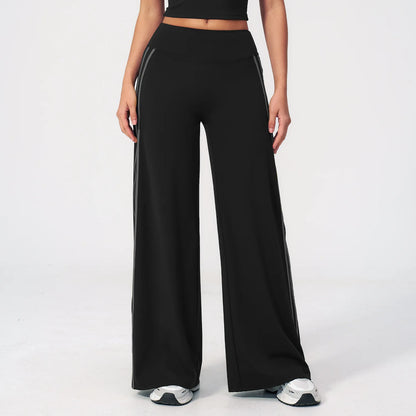 JUREN Straight Leg Bottoms Women's Mid-Waist Yoga Pants Gym Leggings Workout Leggings Naked Feel Pilates Running Sports Trousers