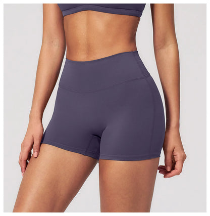 JUREN Yoga Shorts Women Fitness Shorts Running Cycling Shorts Breathable Sports Leggings High Waist Summer Workout Gym Shorts