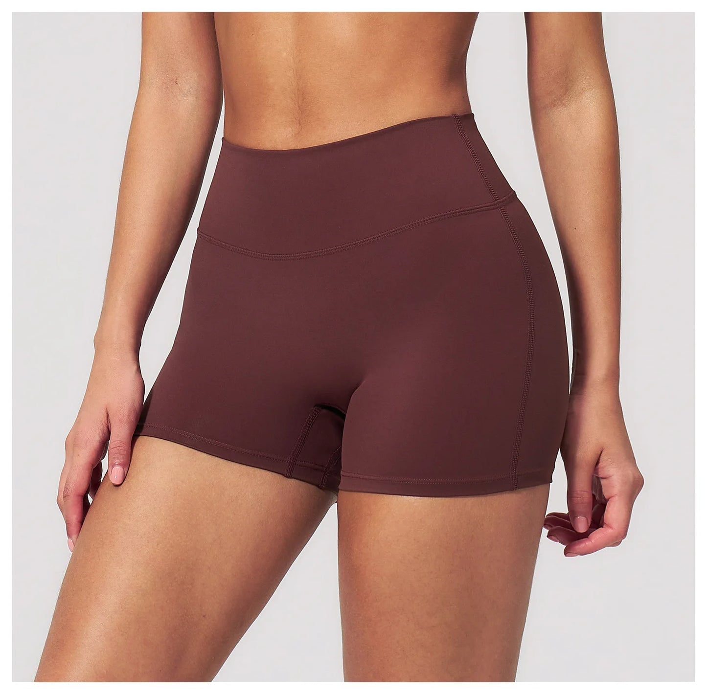 JUREN Yoga Shorts Women Fitness Shorts Running Cycling Shorts Breathable Sports Leggings High Waist Summer Workout Gym Shorts