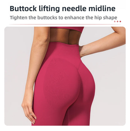 Women's Seamless Ribbed High Waist Yoga Capri Pants Tummy Control Butt Lifting Leggings Squat Proof 4-Way Running Workout Tights