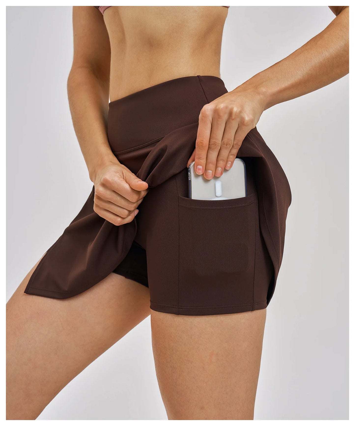 Outdoor Sports Yoga Skirt Women Badminton Tennis Skirt High Waist Breathable Sweat Skirt Active Athletic Yoga Fitness Skirt