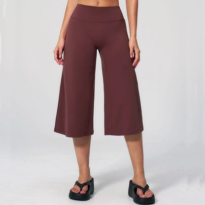 Summer Cropped Pants Yoga Pants Women Gym Workout Running High Waisted Quick Drying Loose Sports Pants Fitness Pants Yoga Pants