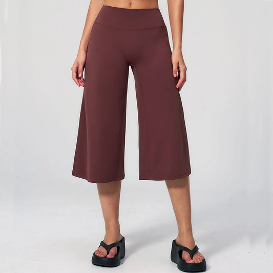Summer Cropped Pants Yoga Pants Women Gym Workout Running High Waisted Quick Drying Loose Sports Pants Fitness Pants Yoga Pants