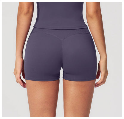 JUREN Yoga Shorts Women Fitness Shorts Running Cycling Shorts Breathable Sports Leggings High Waist Summer Workout Gym Shorts