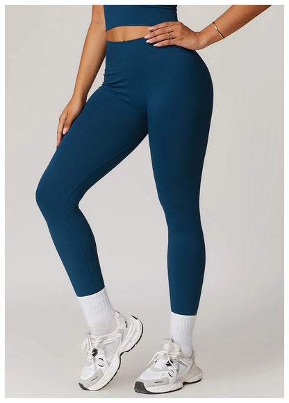 High Waist Seamless Leggings Women Fitness Running Yoga Pants Ribbed Leggings Energy Gym Tights Leggings Casual Workout Leggings