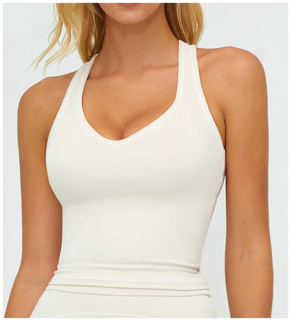 Women's Tank Top Push-Up Sports Bra Hollow Breathable Fitness Underwear Summer Gym Bra Yoga Vest Sexy Running Tops Sportswear