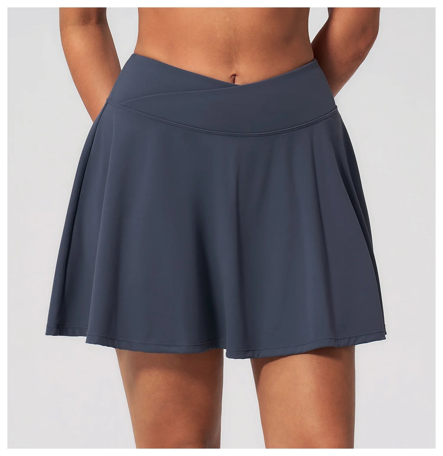 Yoga Short Skirt Women's Sports Short Skirt Quick Drying Running Fitness Badminton Skirt Half Body Anti Light Tennis Skirt Women