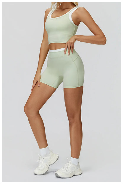 Summer Shorts Women Yoga Shorts High Waist Workout Shorts Fitness Yoga Lift Butt Fitness Yoga Gym Running Short Pants Sportswear