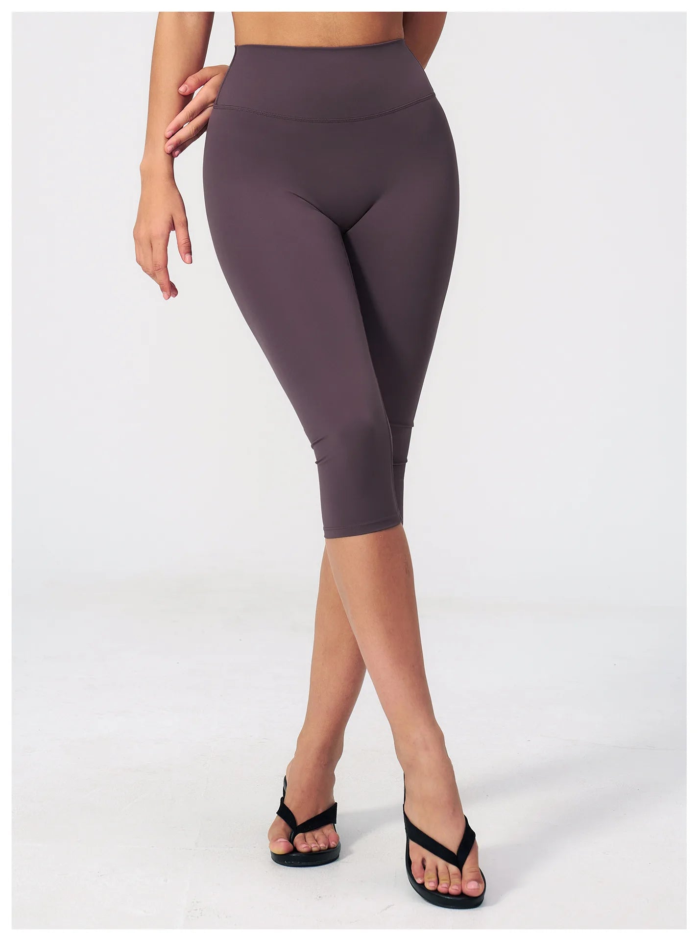 Yoga Pants Women Cropped Pants Sports Pants Fitness Leggings Tights Breathable Quick-drying High Waist Running Workout Pants